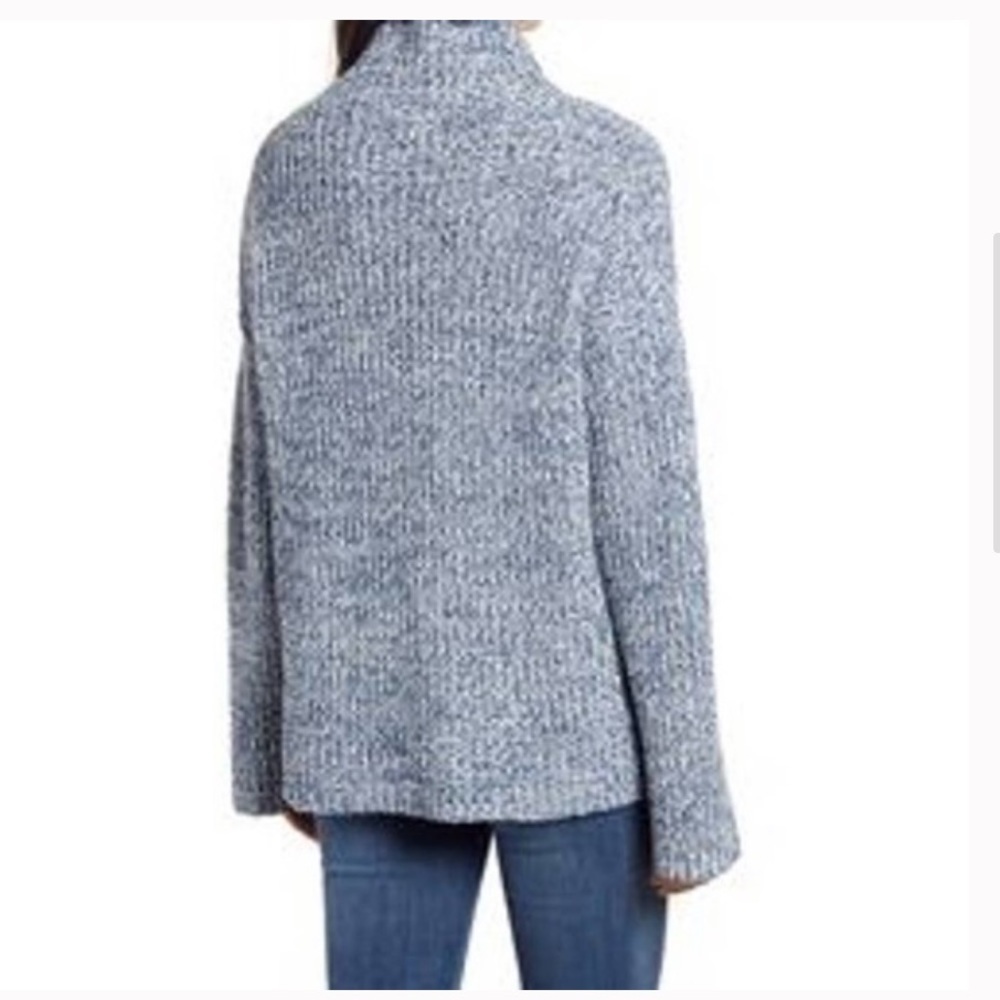 Caslon Shaker Mock Neck Sweater Blue Size XS - Picture 10 of 10
